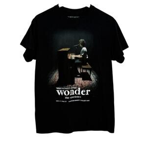 Shawn Mendes Wonder Tour Graphic Tee Black Pop Concert Merch Fan Shirt